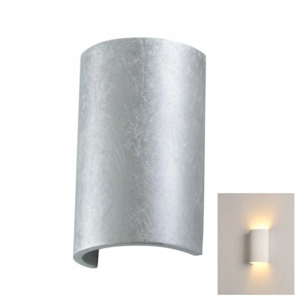 Γύψινο Φωτιστικό Τοίχου Ασημί G9 SpotLight