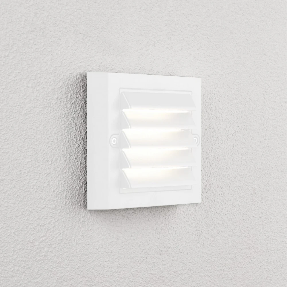 LED Απλίκα Εξωτερικού Χώρου Σε Λευκό Χρώμα Τετράγωνη 6W - Spotlight