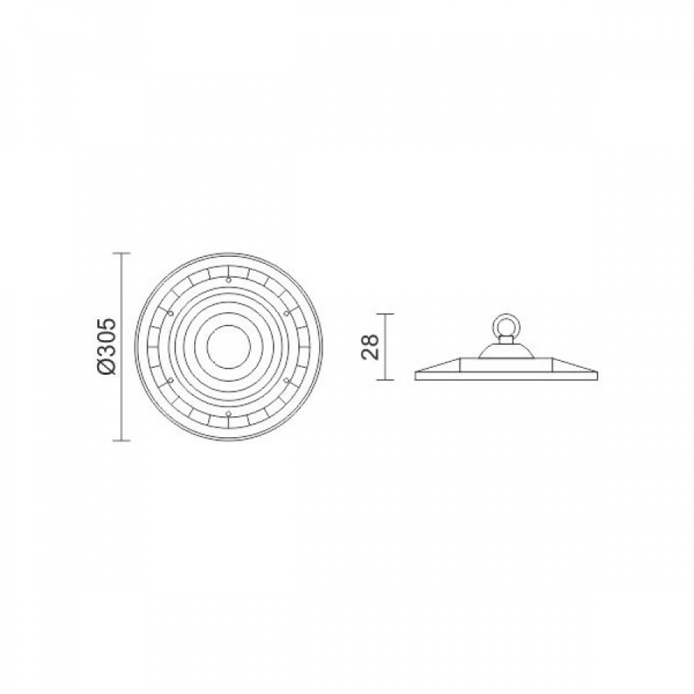 ΚΑΜΠΑΝΕΣ LED UFO 150W 6000K - Spotlight