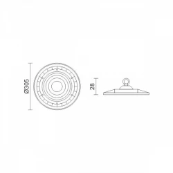 ΚΑΜΠΑΝΕΣ LED UFO 150W 6000K - Spotlight