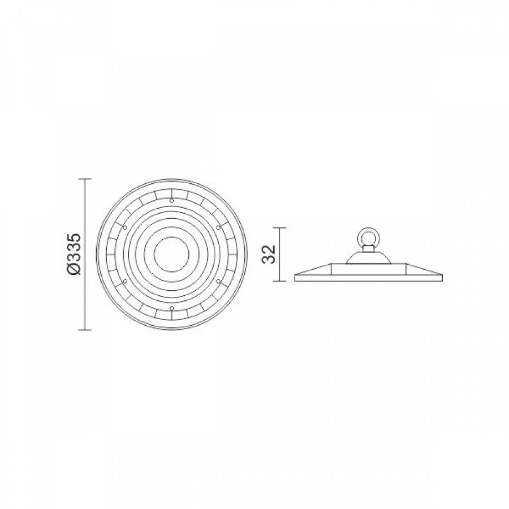 ΚΑΜΠΑΝΕΣ LED UFO 200W 6000K - Spotlight