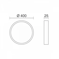 ΠΛΑΦΟΝΙΕΡΑ ΟΡΟΦΗΣ LED CCT 40W 3000K | 4000K | 6000K - Spotlight