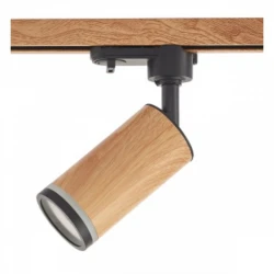 ΣΠΟΤ ΡΑΓΑΣ GU10 ΜΑΥΡΟ/ΞΥΛΟ ΜΟΝΟΦΑΣΙΚO - Spotlight