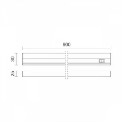 ΓΡΑΜΜΙΚΟ ΦΩΤΙΣΤΙΚΟ LED ΜΕ ΔΙΑΚΟΠΤΗ 13W CCT - SPOTLIGHT