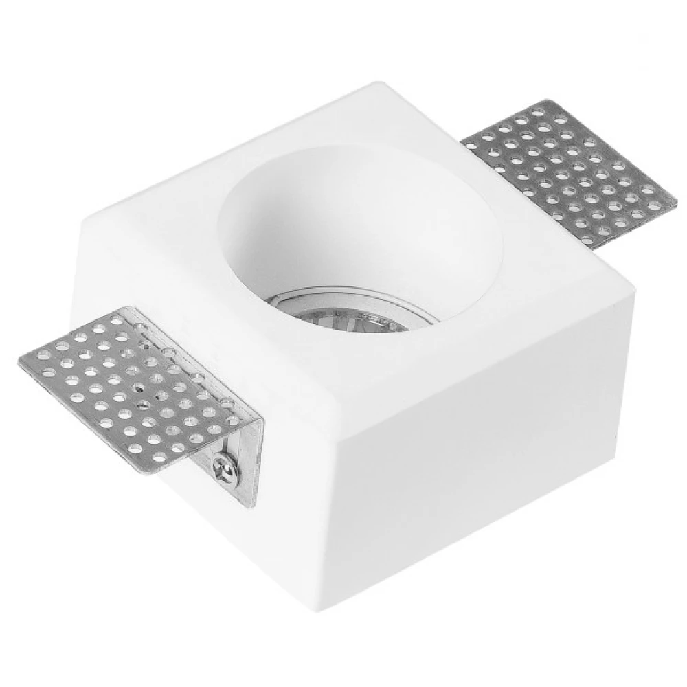 Γύψινο Χωνευτό Φωτιστικό Οροφής Τετράγωνο 8x8cm GU10 7W SpotLight