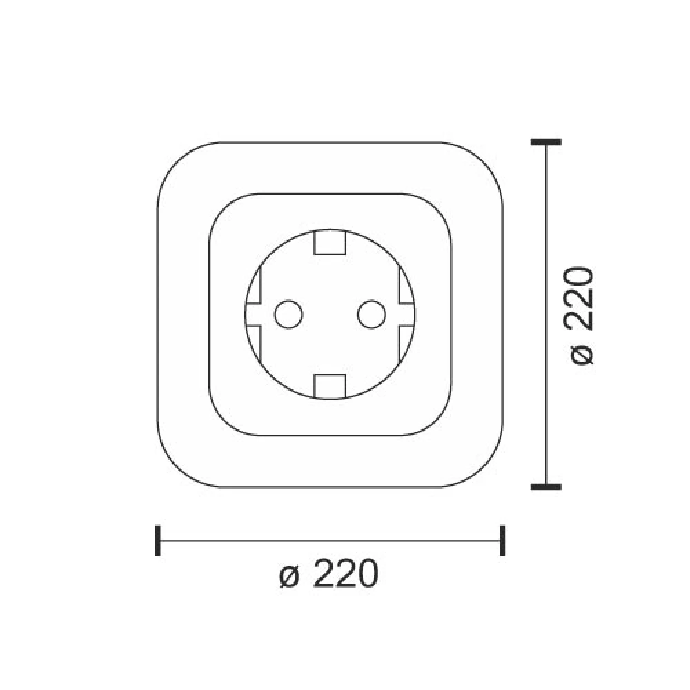 Πολύπριζος Κύβος Με 4 Πρίζες 16A Και 2 Θήρες USB 2.1A - Spotlight