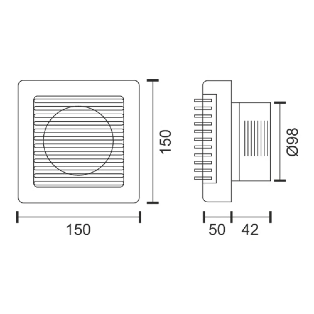 Εξαεριστήρας Επιτοίχιος 15W Λευκός - Spotlight