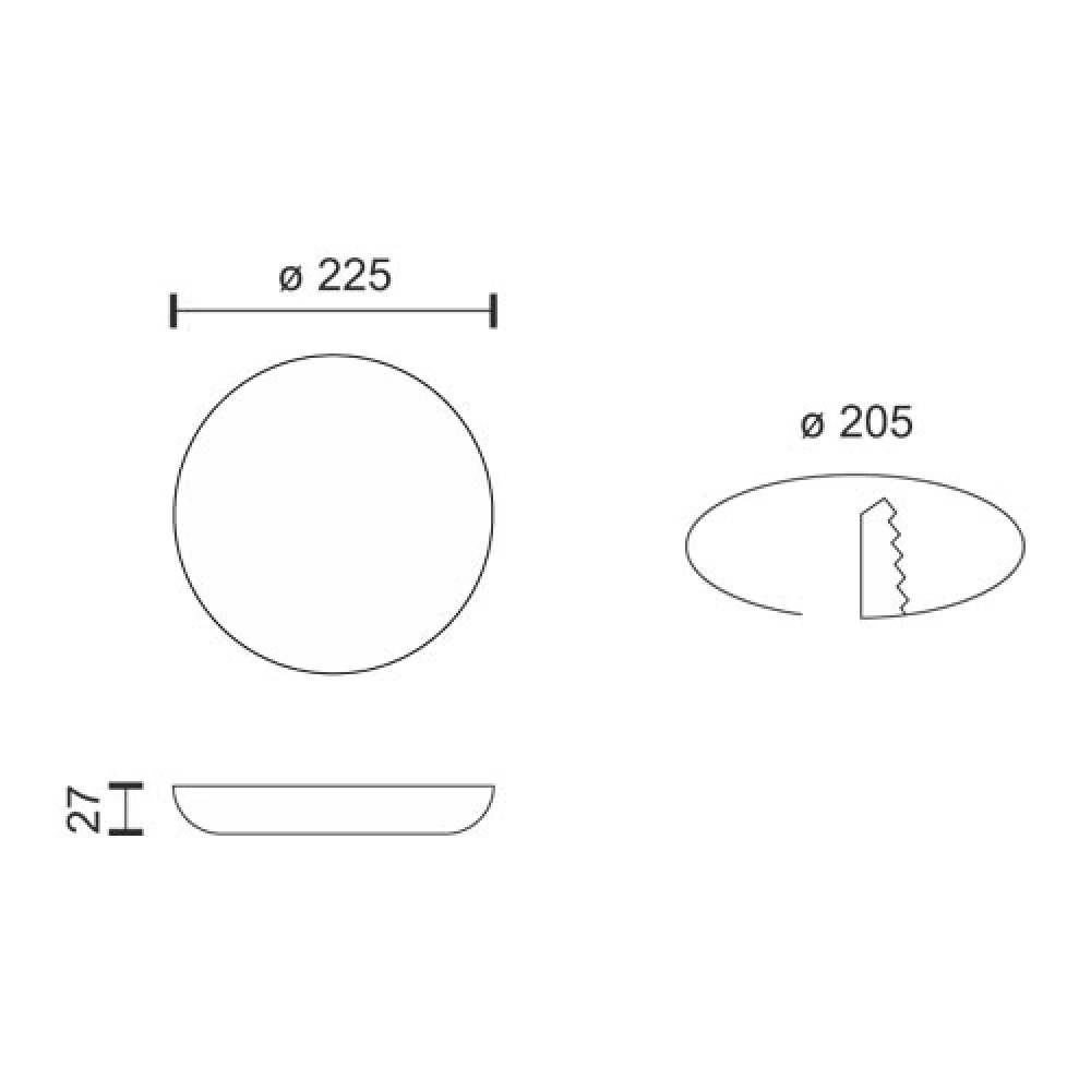 Στρογγυλό LED Panel Οροφής Frameless Λευκό Σώμα - 36W IP44 180 Μοίρες 3000K - SpotLight