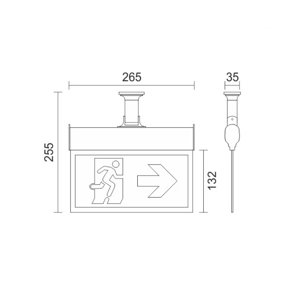 LED SMD Φωτιστικό Ασφαλείας Επιτοίχιο ή Οροφής 3W Με Μπαταρία Λιθίου 1,2V Spotlight