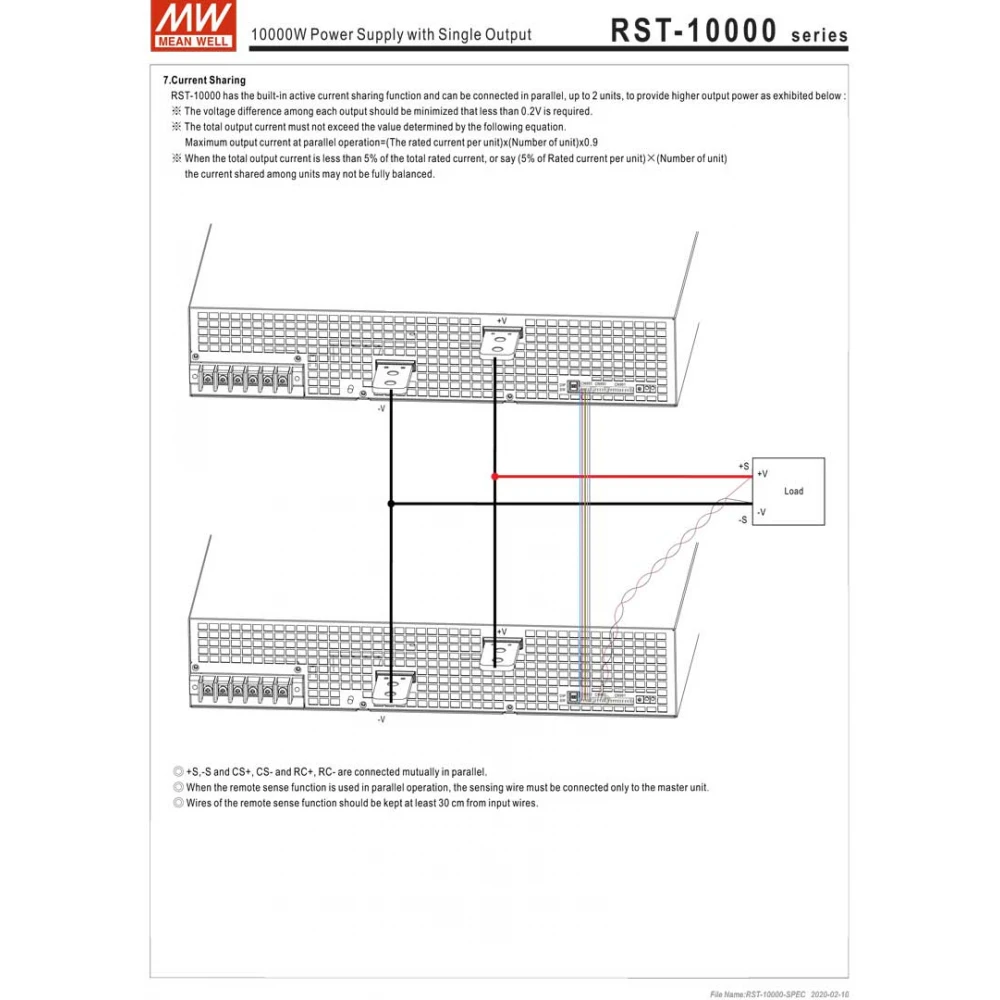 ΤΡΟΦΟΔΟΤΙΚΟ 9600W/24V/400A PFC 3Φ RST-10000-24 MEAN WELL