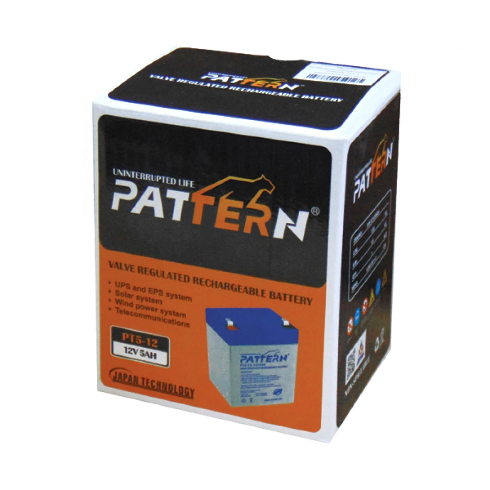Μπαταρία Μολύβδου Κλειστού Τύπου 12V/5.0Ah PT5-12 PTN