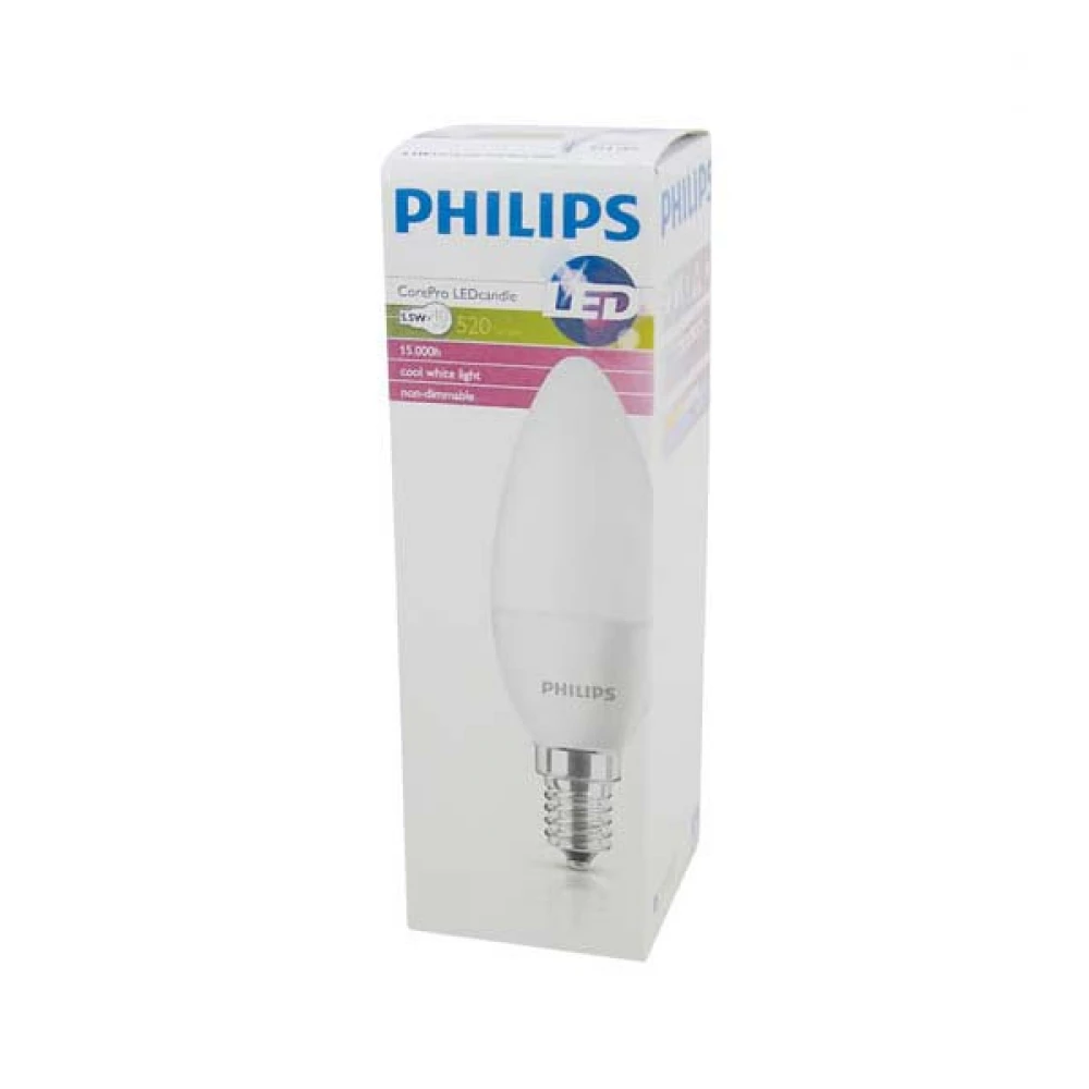LED Λάμπα Κερί E14 5.5W 470LM Ουδέτερο Λευκό 4000Κ - Philips