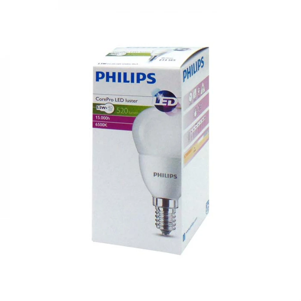 LED Λάμπα G45 E14 5.5W Θερμό Λευκό 2700K - Philips