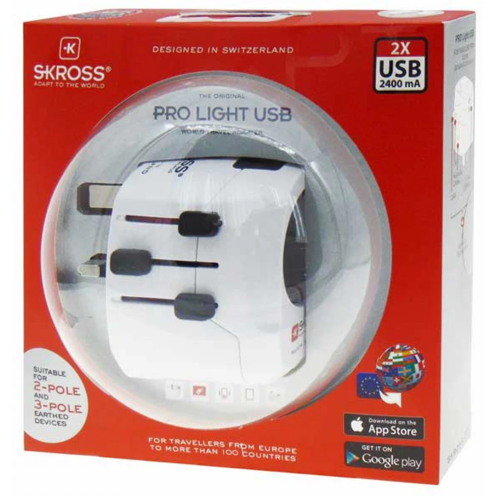 ADAPTOR UNIVERSAL Σε Σούκο Πτυσσόμενο Με USB COMPACT - SKROSS