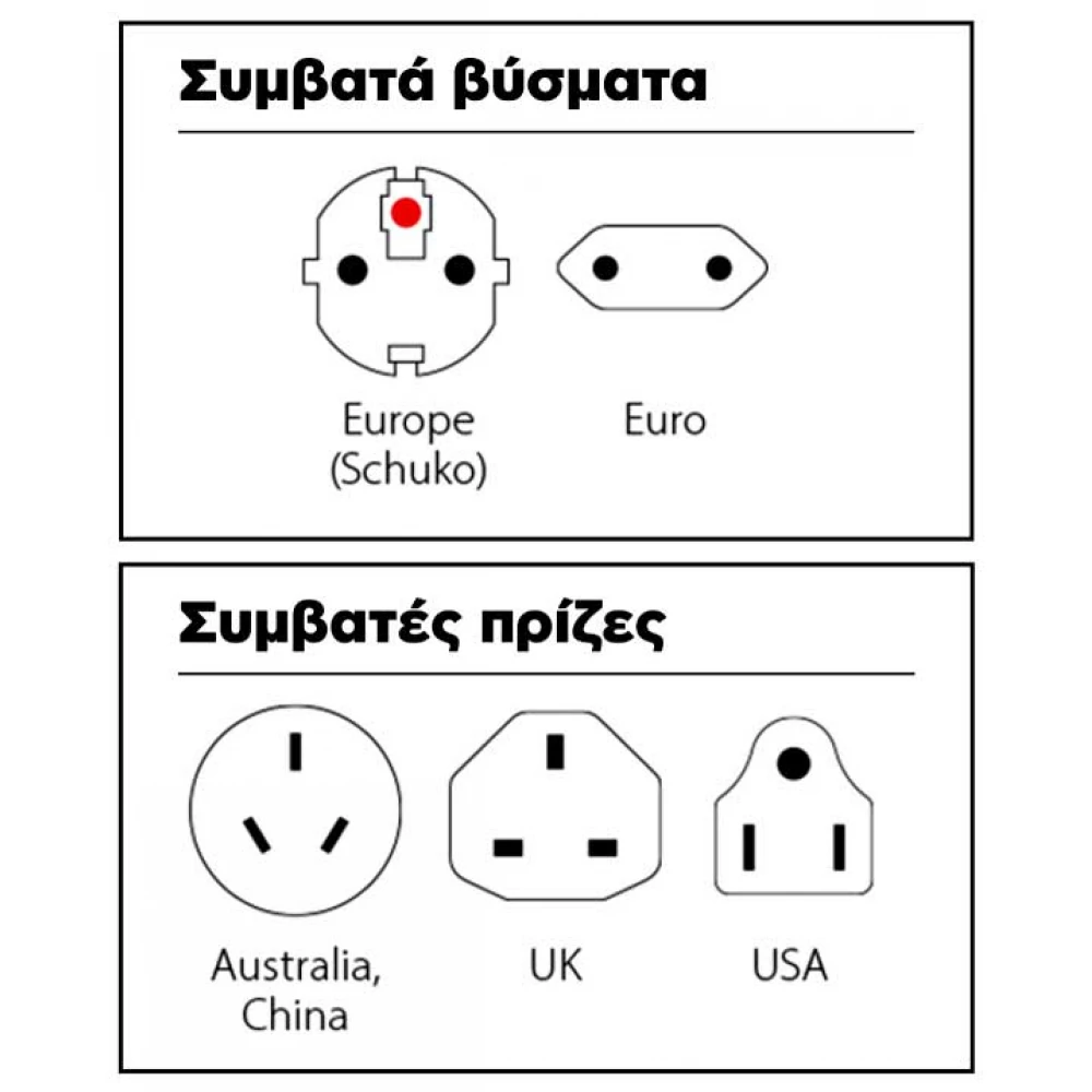 ADAPTOR UNIVERSAL Σε Σούκο Πτυσσόμενο Με USB COMPACT - SKROSS