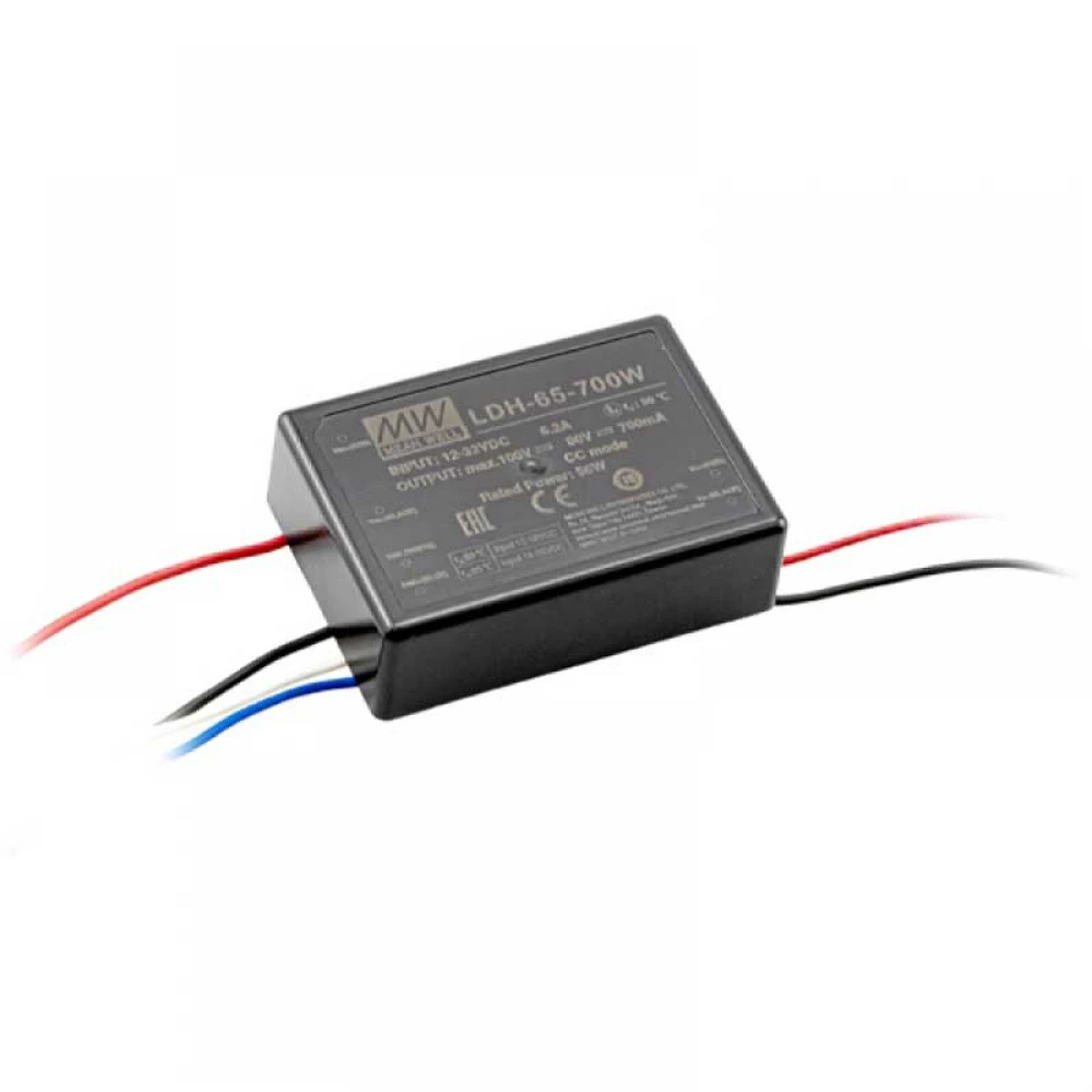 CONVERTER DC/DC LED 63W/9.5-32V/12.5-60V/1050mA PCB LDH65-1050 MEAN WELL