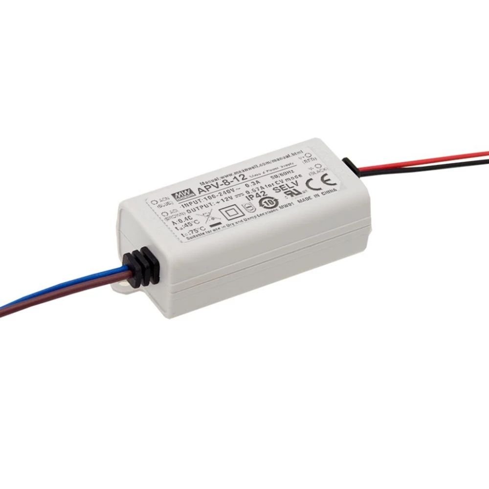 8W Πλαστικό Τροφοδοτικό 12V 0.67A MeanWell