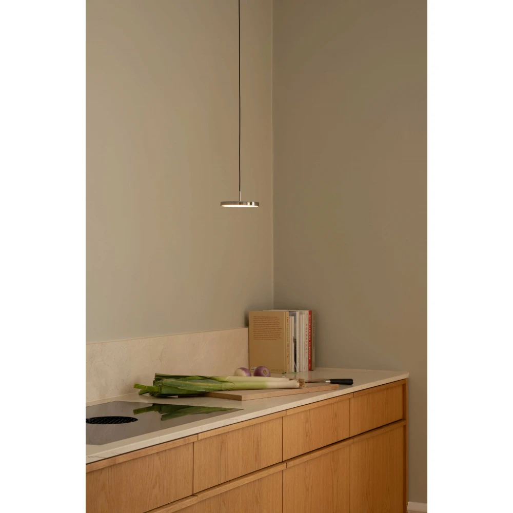 Κρεμαστό Φωτιστικό LED Asteria Micro Monochrome - Polished steel 12W Φ15cm Dimmable by UMAGE