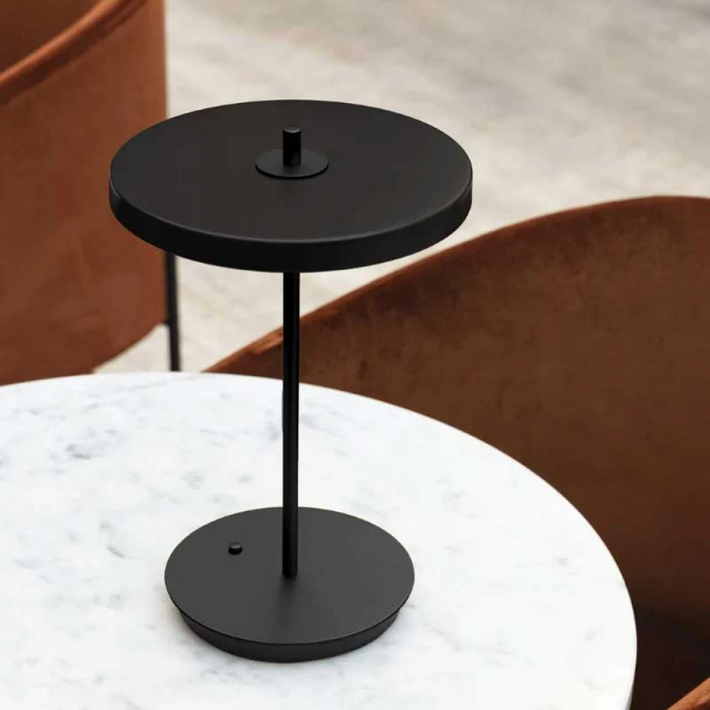 LED Πορτατίφ Μπαταρίας Επαναφορτιζόμενο Asteria Move Dimmable - Black/black stem - by UMAGE