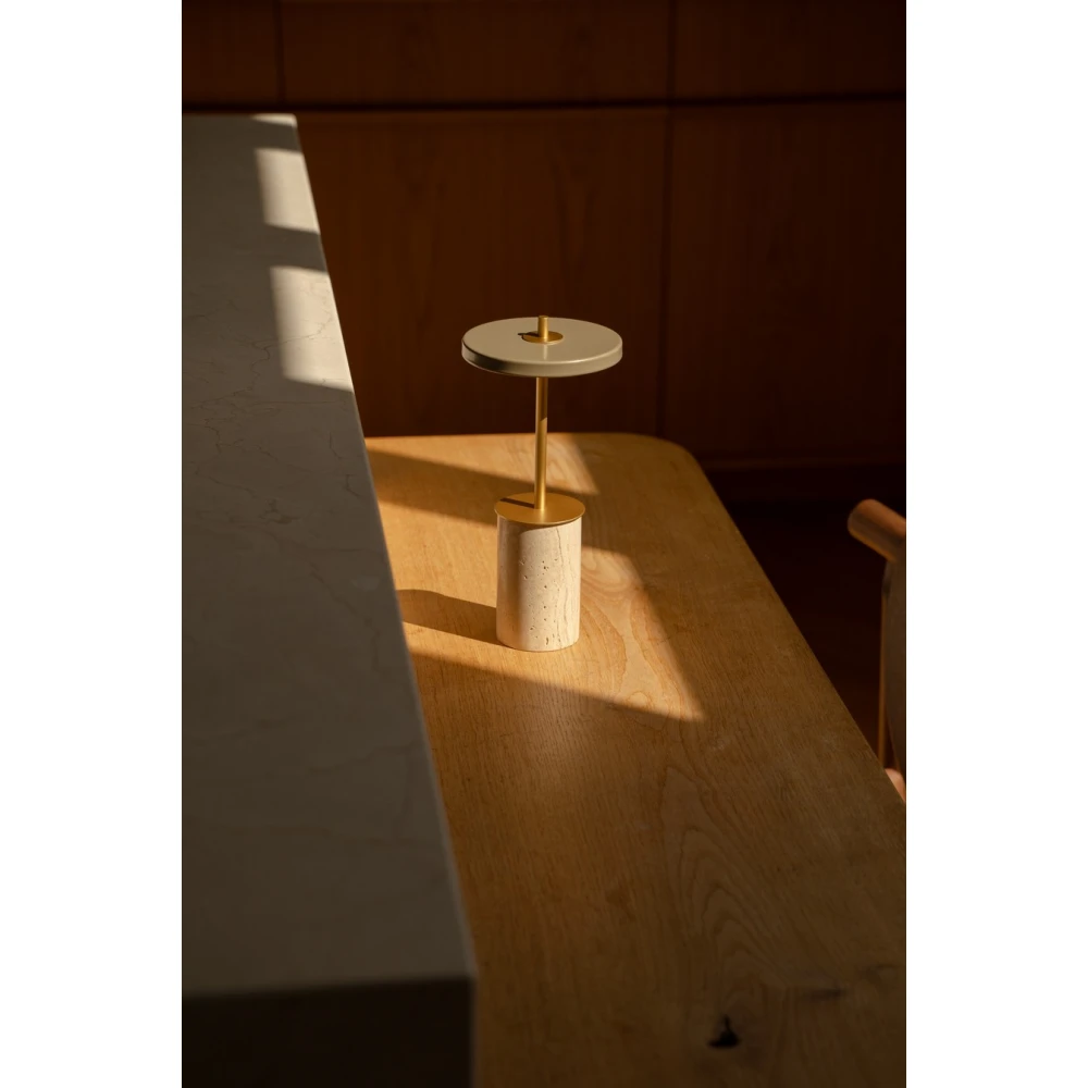 LED Πορτατίφ Portable - Asteria Move Mini Dimmable - Clay travertine brass by UMAGE