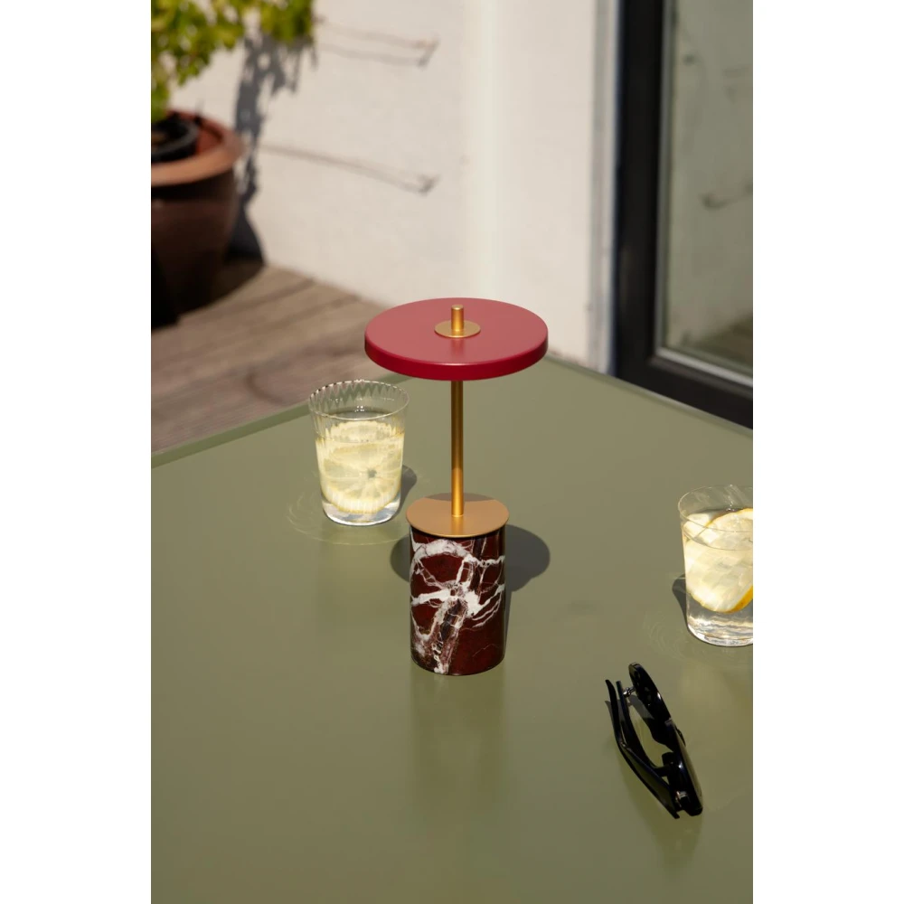 LED Πορτατίφ Portable από Μάρμαρο - Asteria Move Mini Dimmable - Red marble by UMAGE