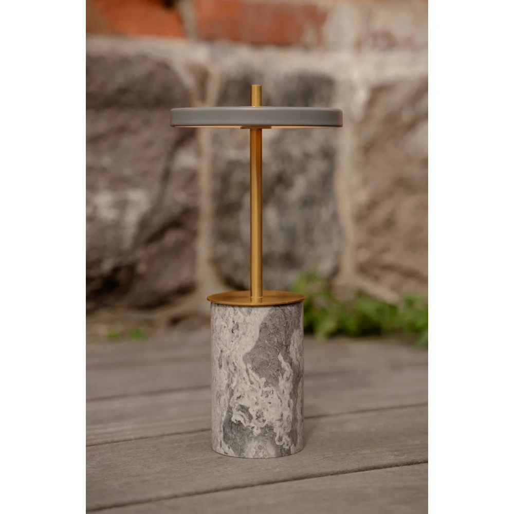 LED Πορτατίφ από Μάρμαρο Portable - Asteria Move Mini Dimmable - Grey marble brass by UMAGE