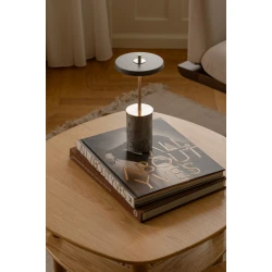 LED Πορτατίφ από Μάρμαρο Portable - Asteria Move Mini Dimmable - Grey marble brass by UMAGE