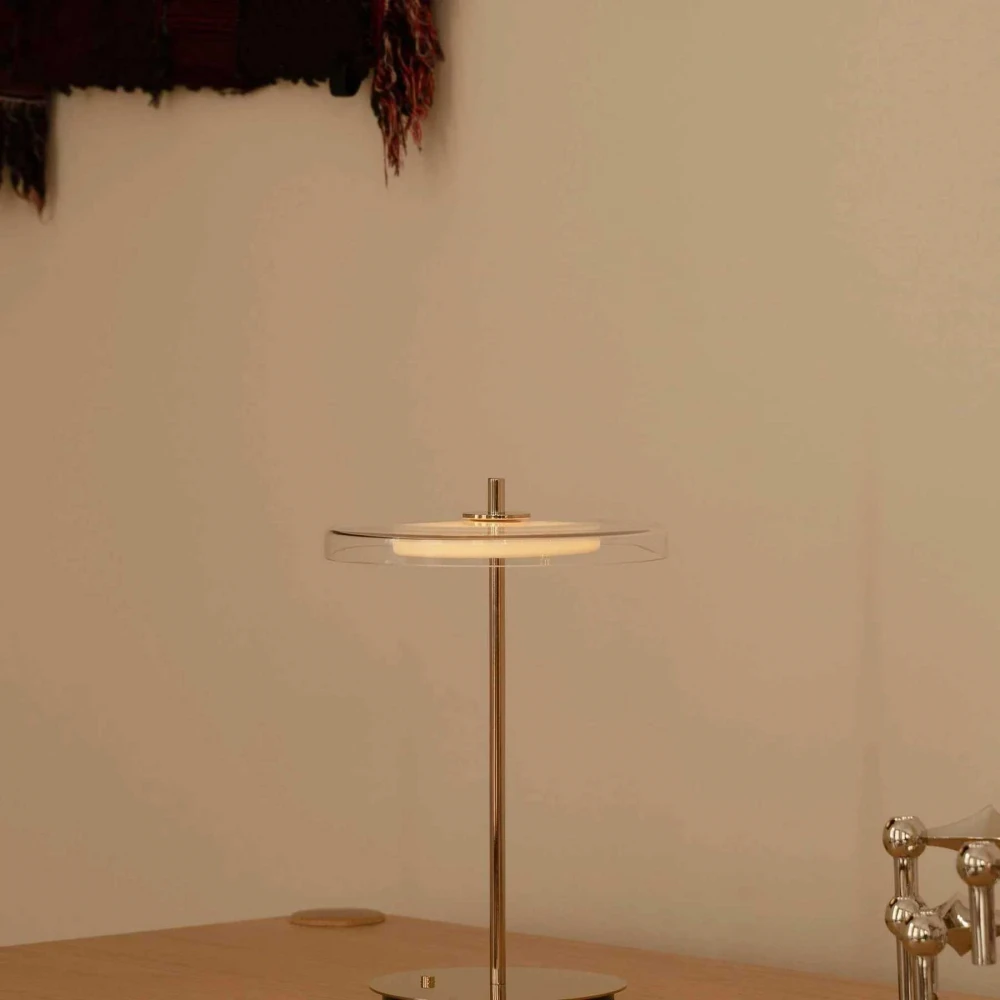 LED Πορτατίφ Μπαταρίας Επαναφορτιζόμενο Asteria Glass Move - Polished Brass - by UMAGE