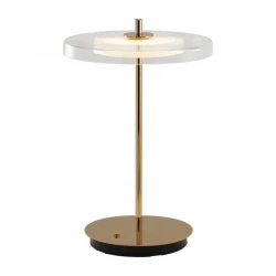 LED Πορτατίφ Μπαταρίας Επαναφορτιζόμενο Asteria Glass Move - Polished Brass - by UMAGE