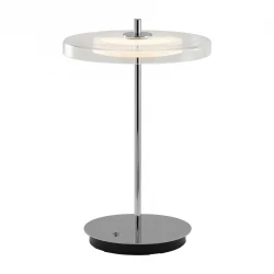 LED Πορτατίφ Μπαταρίας Επαναφορτιζόμενο Asteria Glass Move - Polished steel - by UMAGE