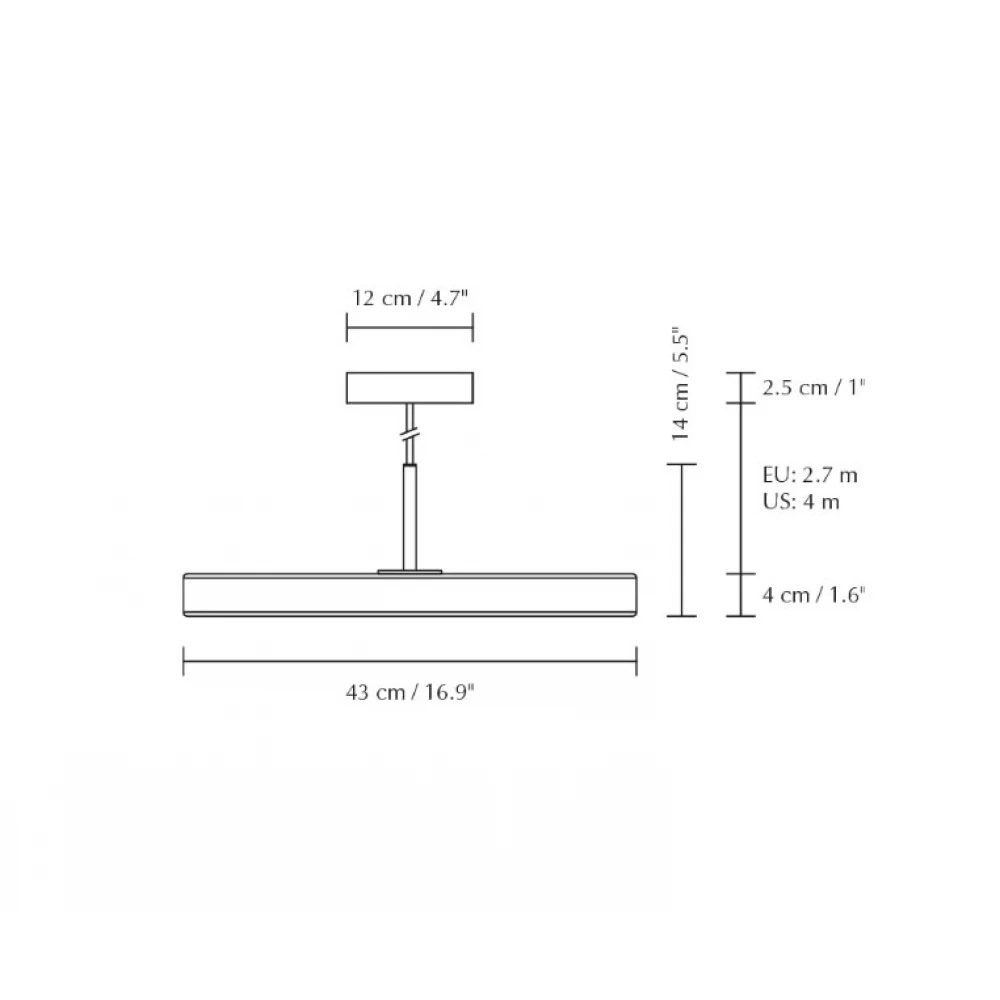 Κρεμαστό Φωτιστικό LED Asteria PLUS 28W CRI96 - Nuance Orange Medium G43cm by UMAGE