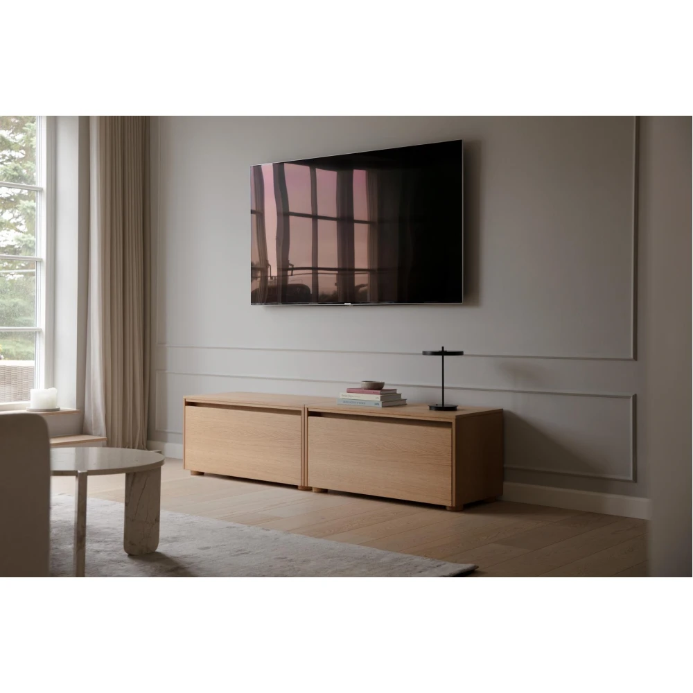 LED Πορτατίφ Asteria Table Pearl Black/Black Stem 13W Φ31cm Dimmable by UMAGE