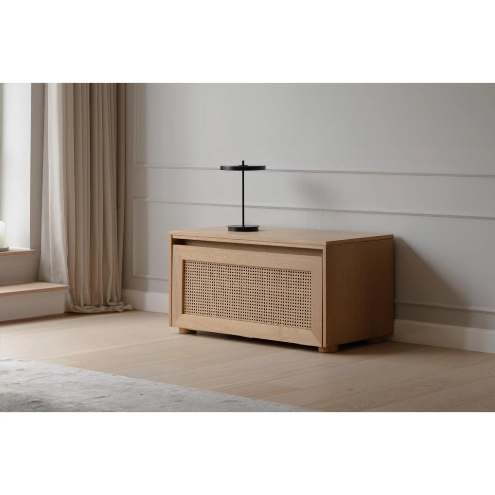 LED Πορτατίφ Asteria Table Pearl Black/Black Stem 13W Φ31cm Dimmable by UMAGE