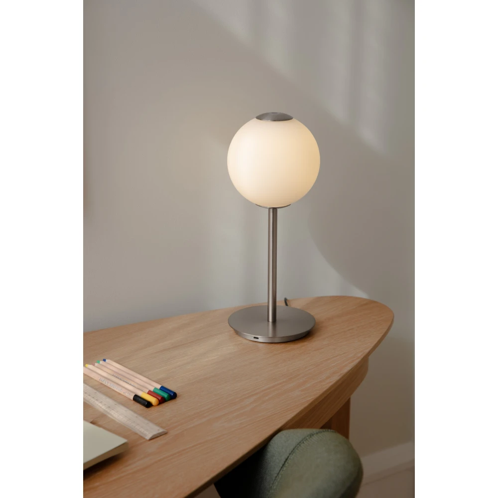 LED Πορτατίφ Από Γυαλί 9W CRI91 Dimmable - Audrey table Steel - by UMAGE