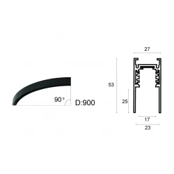  Μαγνητικό Curvy Track Rail 1/4 Κύκλου VIOKEF