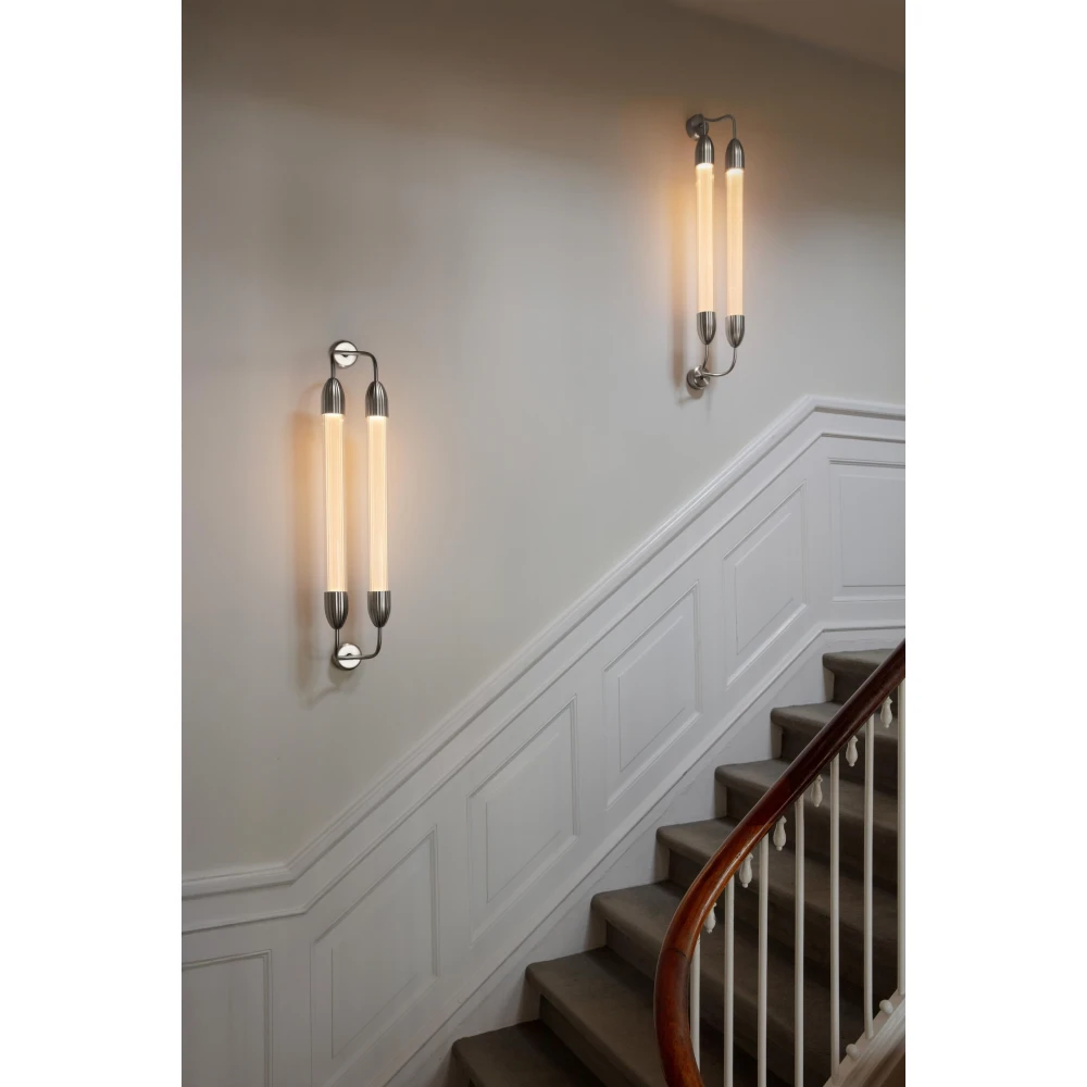 Φωτιστικό Τοίχου 2xGU10 Lemon Squeeze long double - Polished steel - by UMAGE