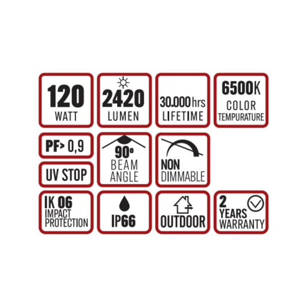 ΦΩΤΙΣΤΙΚΟ ΔΡΟΜΟΥ LED ME ΗΛΙΑΚΟ ΠΑΝΕΛ SMD PROFESSIONAL 120W 6500K 2420lm 130X60° IP65  ΜΑΥΡΟ UNIVERSE