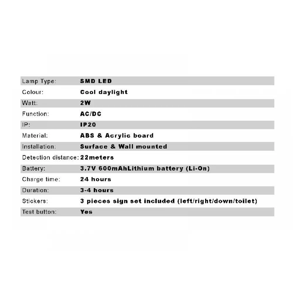 Επαναφορτιζόμενο Φωτιστικό διπλής όψης LED με Μπαταρία Λιθίου 2W - Universe