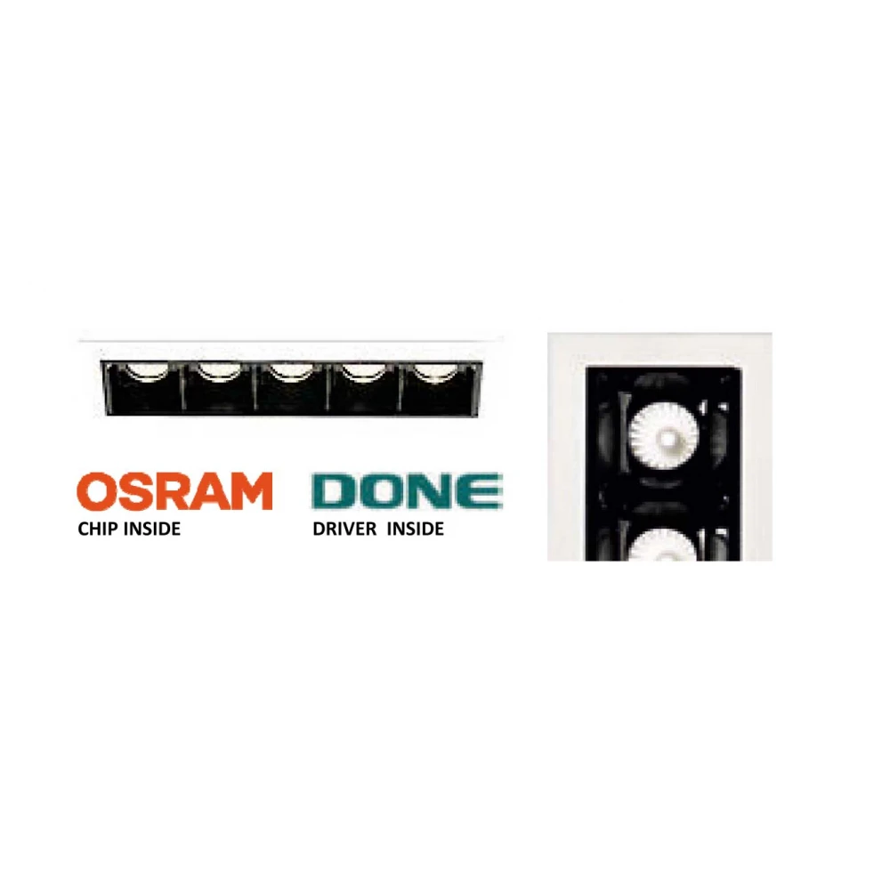 Cube series ‐ Χωνευτό Φωτιστικό με LED Πλακέτα 10W OSRAM Chip - UNIVERSE