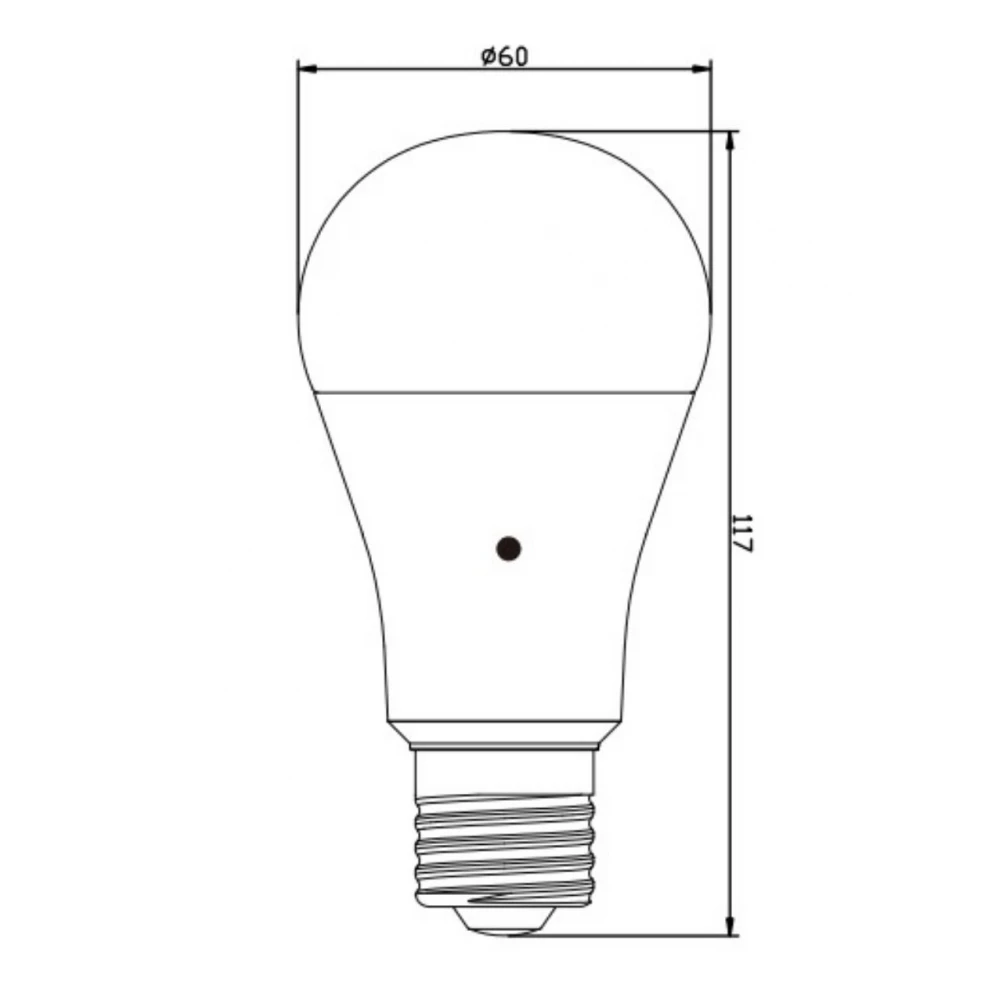 ΛΑΜΠΑ LED SMD A60 9W E27 3000K ΜΕ ΑΝΙΧΝΕΥΤΗ ΜΕΡΑ-ΝΥΧΤΑ 220-240V 810lm  UNIVERSE