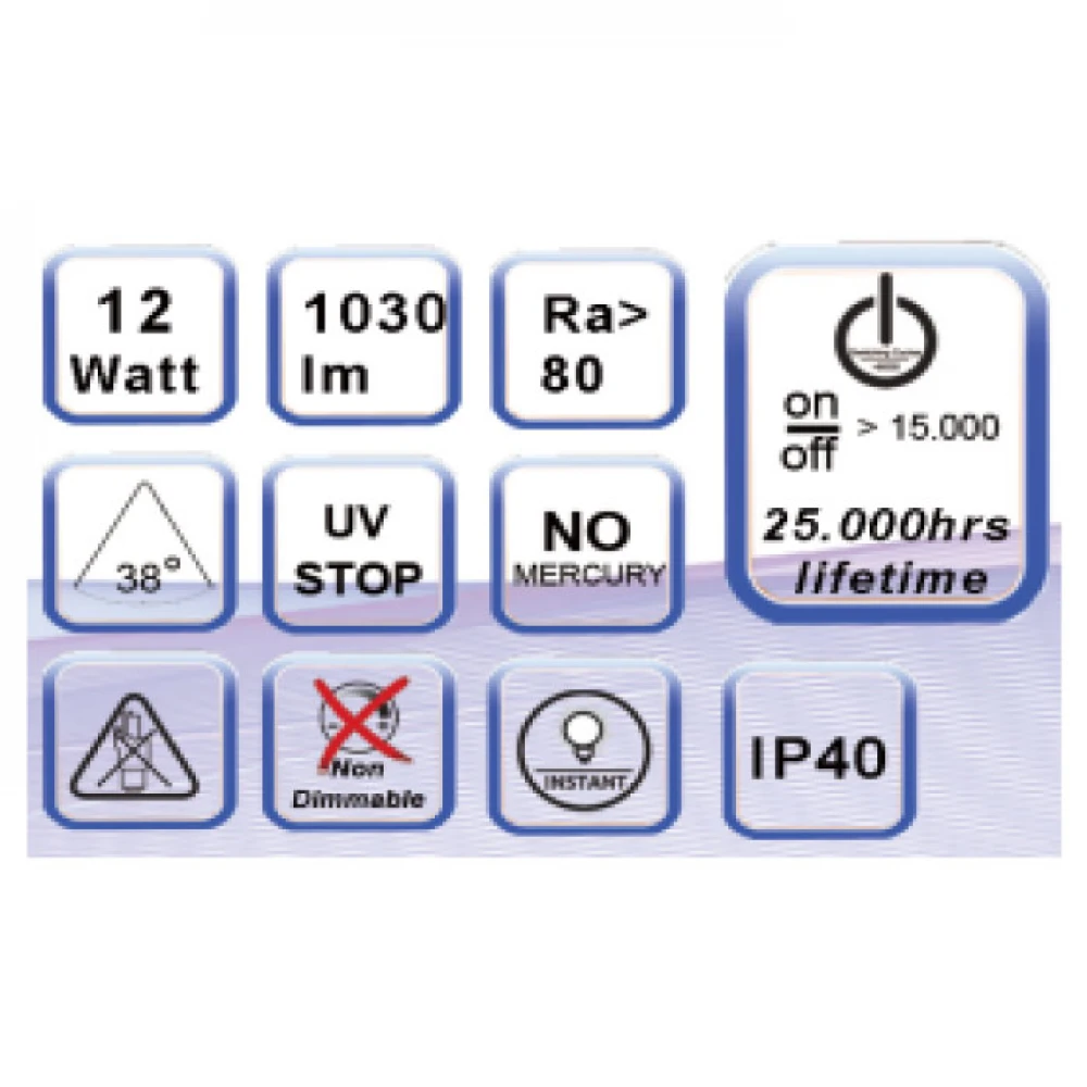 Χωνευτό φωτιστικό με LED κινητό CCT SWITCH 12W IP40 38° UNIVERSE