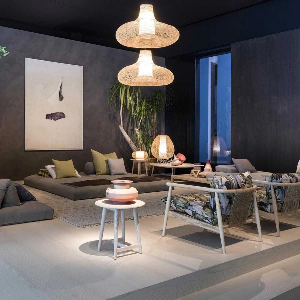 Κρεμαστό Φωτιστικό Μονόφωτο Από Bamboo Σε Φυσικό Χρώμα D98cm MAY Large - Ay illuminate