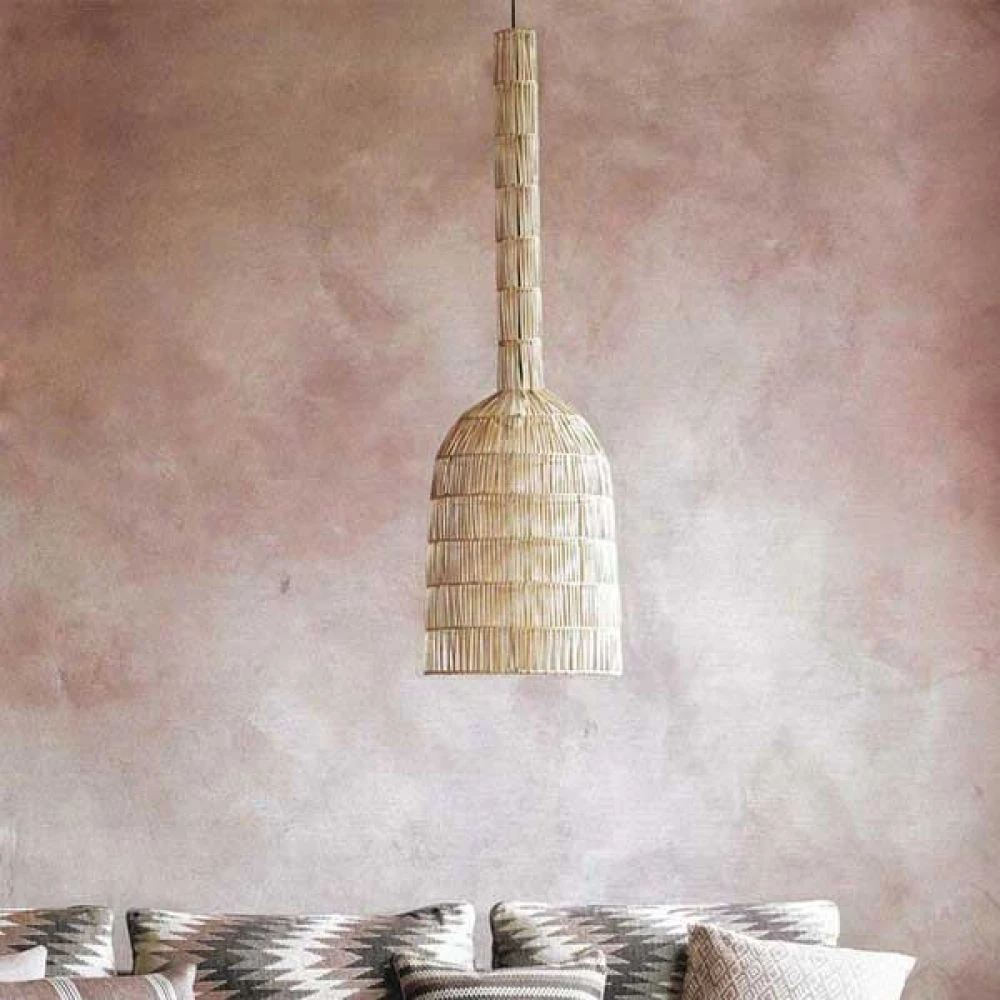 Κρεμαστό Φωτιστικό Μονόφωτο Από Rattan Σε Φυσικό Χρώμα D35cm Umut 2 - Ay illuminate