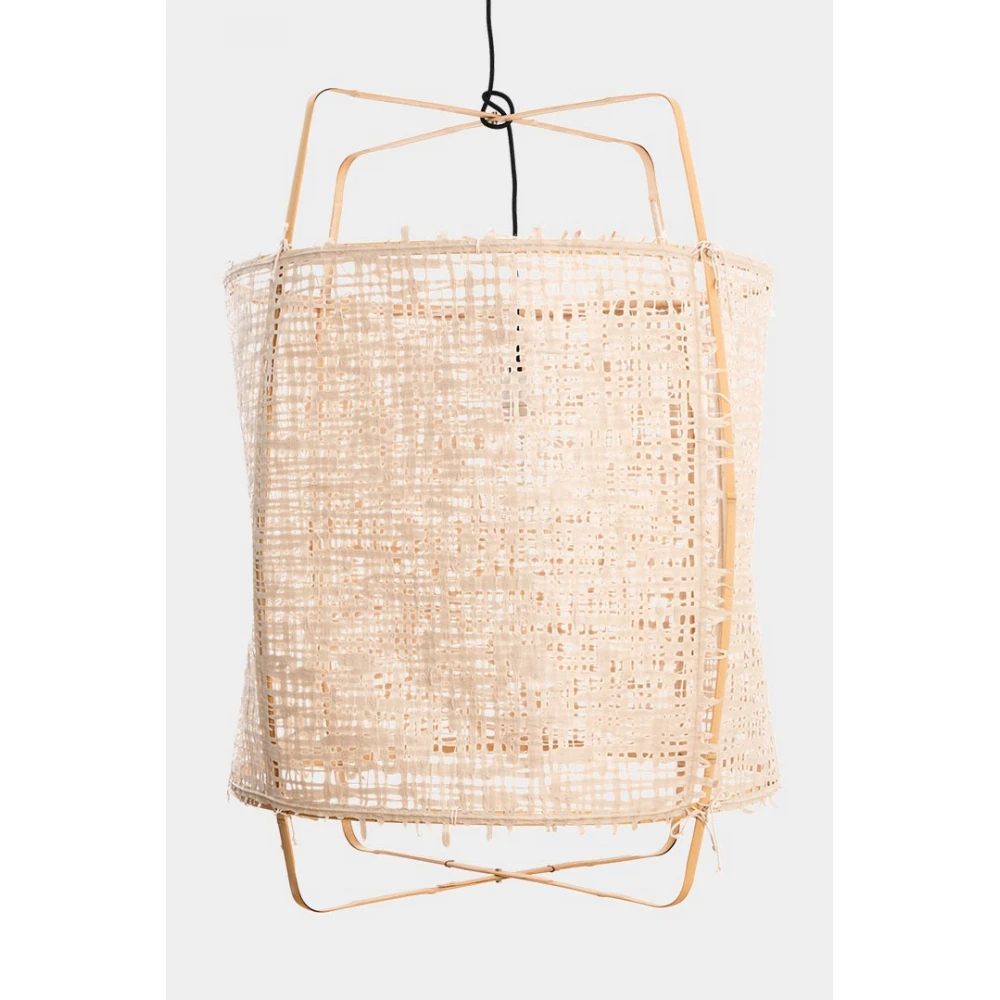 Κρεμαστό Φωτιστικό Μονόφωτο Από Bamboo Και Χαρτί Handmade Φ67cm 1xE27 - Z2 blonde - paper natural - Ay illuminate