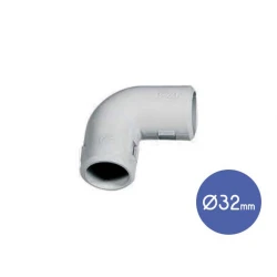 Σύνδεσμος Σωλήνων Γωνία 90 Μοιρών IP40 Φ32 - 100 Τεμάχια - Elettrocanali