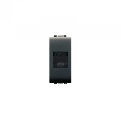 Πρίζα Δικτύου RJ45 CAT6 / UTP 1ΣΤ Μαύρη - ELETTROCANALI