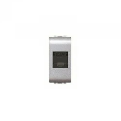 Πρίζα Δικτύου RJ45 CAT6 / UTP 1ΣΤ Ασημί - ELETTROCANALI