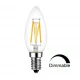 LED Λάμπα Filament Κεράκι 4W Θερμό E14 Διάφανη DIMMABLE Universe