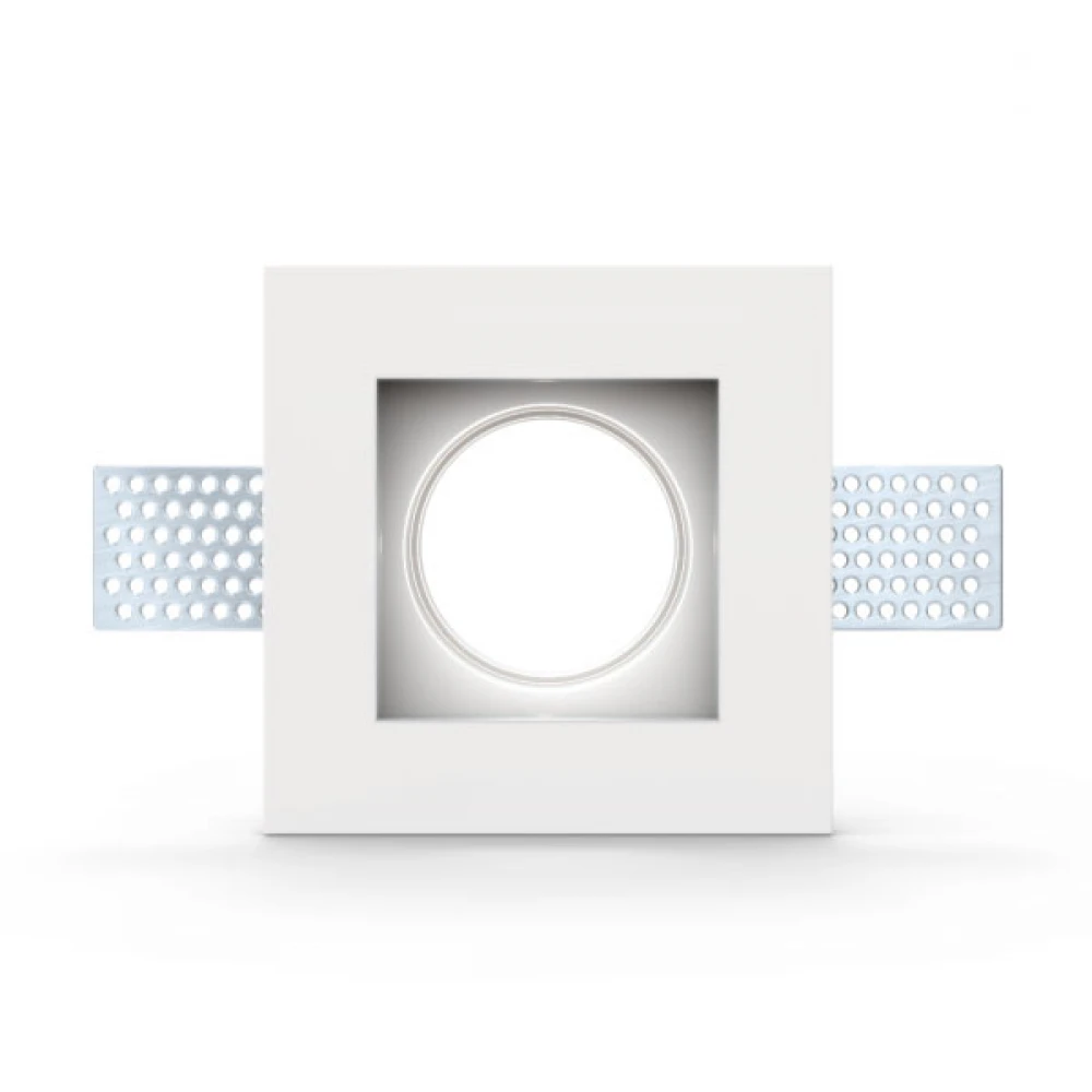 Γύψινο Χωνευτό Σποτ Οροφής Τετράγωνο 100x100mm 1x GU10 max 50W D610 - UNIVERSE