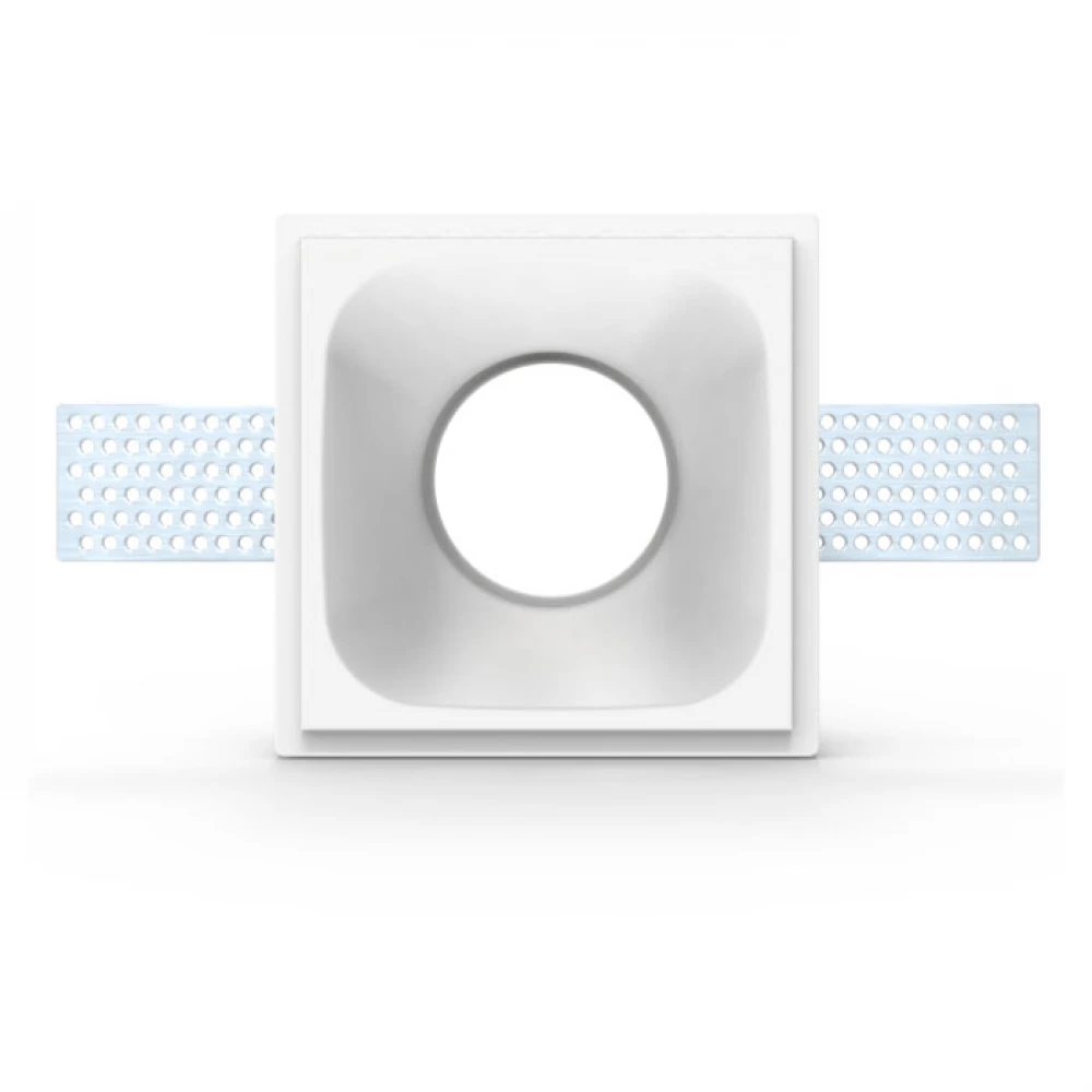 Γύψινο Χωνευτό Σποτ Οροφής Τετράγωνο 100x100mm 1x GU10 max 50W D665 - UNIVERSE